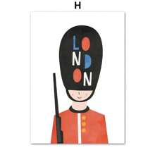 1PC London Bus Queen Car Peace Mouse Bat Wall Art Canvas Painting Nordic Posters And Prints Wall Pictures Baby Kids Room Decor No Frame