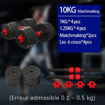 Dumbbell Men's Fitness Equipment Home Adjustable Weight Barbell Kettlebell 10 Kg 20 A Pair Of Sub Dumbbell Set