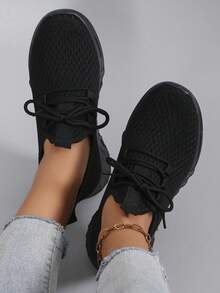 Spring New Women Lace-Up Casual Sports Shoes, Comfortable Breathable Lightweight And Wear-Resistant