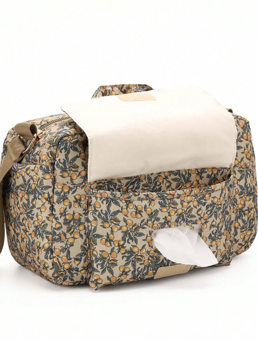 1pc Large Capacity Mommy Tote Bag, Multi-Layer Portable Bag Suitable For Mom And Kids, Super Convenient Fashion Outing Bag - Multicolor - View 1