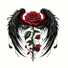 1pc/2pcs/3pcs Rose Wing Printed Sticker Alphabet Heat Transfer Decal, Suitable For T-Shirt And Fabric Heat Transfer Stickers