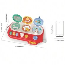 Tableau d'activité avec miroir - Jeu de cause à effet - Jouets d'apprentissage pour bébé - Jouet interactif éducatif pour tout-petits, préscolaire, nourrisson de 18 mois et plus