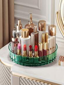 1pc Cosmetics Storage Tray, Rotating Seasoning Rack Holder, Spice Rack Organizer, Desktop Storage Box, Kitchen Utensils, Apartment Essentials, College Dorm Essentials, Back To School, Kitchen Stuff, Home Storage Ttems,Home Decoration,Boho Vibes,For Holiday Beach, Bathroom Collection, Bedroom Collection, Large Capacity - Multicolor - View 13