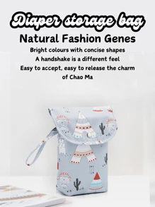 Waterproof Baby Diaper Storage Bag, Diaper Diaper Diaper Bag Go Out Carrying Bag. - Multicolor - View 3