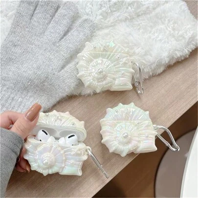 彩色贝壳保护壳 兼容 AirPods Pro 2、新款 AirPods 4 蓝牙耳机保护壳、AirPods Pro 第二代、AirPods 3、iPodsurpro