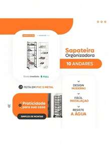 Shoe Rack Organizer Shelf 10 Tiers Vertical Resistant Dismountable 30 Pairs Of Shoes - Black - View 3