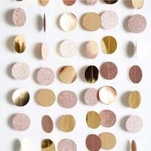 4M Round Circle Tassel Reflective Garland, Blue Circle Bunting Flags For Valentine's Day, Wedding Backdrop, Birthday, Adult Party Balloon Decor - Multicolor - View 14