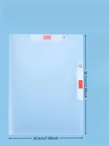 1 pièce Classeur transparent de taille A4 à 2 anneaux, dossier rotatif pour documents, convient aux étudiants et au bureau - A4 - Voir 6
