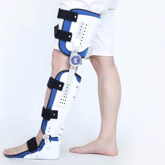 Unisex Adjustable Orthopedic KAFO Knee Ankle Foot Support Brace Universal-HQ