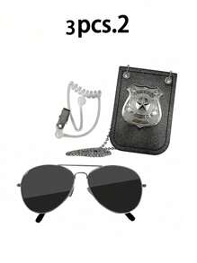 3 Stück/4 Stück sexy und witzige Polizei Rollenspiel Kostüm Accessoires, Valentinstags Geschenk für deinen Partner - Verschiedenfarbig - Übersicht 15