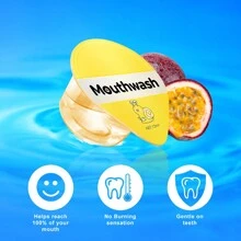 16pcs Passion Fresh Fruit Cool Mouthwash Sterilize And Remove Bad Breath 0 Alcohol Family Pack Lasting Fragrance Fresh Breath Easy To Use - Ideal For Adult Parties, Holiday Gifts, - 百香果香氣 - 查看 2