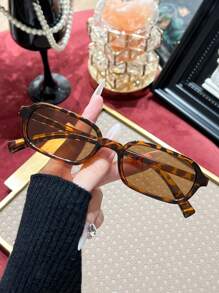 5 Pairs Retro Small Rectangle Fashion Glasses For Women, Suitable For Beach, Outdoor Activities, Driving, Sports, Travel, Fishing, Casual Outfit, Party, Holiday, Street Style Accessories For Summer Beach Vacation,Outdoor,Travel Shades Casual Style Rectangle Frame For Going Out Outfit,Back To School
