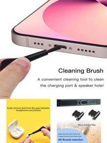 Bộ 12 cọ vệ sinh đa năng - Bộ dụng cụ làm sạch sâu cổng sạc điện thoại và đầu vòi hoa sen, dụng cụ loại bỏ bụi bàn phím, bộ dụng cụ cọ mini cầm tay dành cho thiết bị điện tử và đồ dùng gia đình. - Nhiều màu - Xem 3