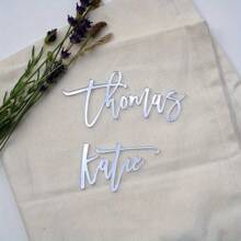 1pc Customizable Acrylic Cake Topper - Elegant Personalized Dessert Table Decoration With Your Text, Perfect For Parties And Unique Gift Idea, Multi-Functional, Ornamental, Anti-Mold, Adorable, High-Quality, Cute, Custom, Personalized, Unique, Her, Girlfriend, Family, Friends, Son, School Students, Workers, Kids, For Anniversaries, For Birthdays, For Weddings, For Graduation, For Housewarming - Multicolor - View 5