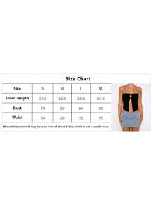 Women Summer Basic Bandeau Solid Color Button Cutout Strapless Off-Shoulder Crop Tops Streetwear Club Wear - Black - View 11