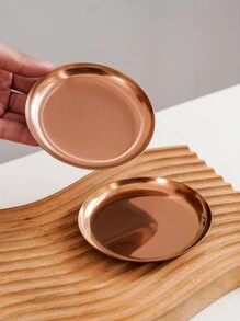 3pcs/6pcs Stainless Steel Rose Gold Small Trays, Snack Trays, Dessert Trays For Wedding, Festival, Party - Multicolor - View 7