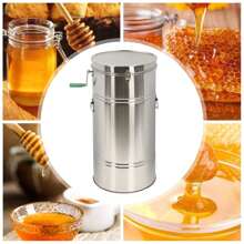 Manual Stainless Steel 2 Frame Large Capacity Honey Extractor Honey Extractor Honeycomb Spinner For Farm, Home, Cellar - Silver - View 1