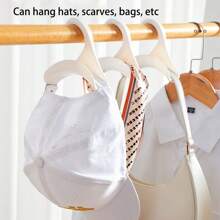 2pcs Hanging Storage PP Material Bag Organizer Racks, Closet Wardrobe Bookbag Hangers For Purse Hat Scarf, Non-Deformed Arch Design - Multicolor - View 6