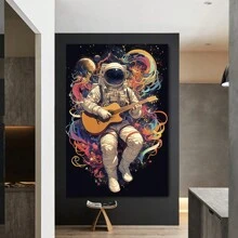Astronaut Playing Guitar Canvas Painting - Creative Space Art For Bars, Arcades, Bedrooms, Living Rooms, Dining Rooms, Studies, Offices, And Home Decor,Perfect Gift For Boys Or Girls - Unframed - View 5