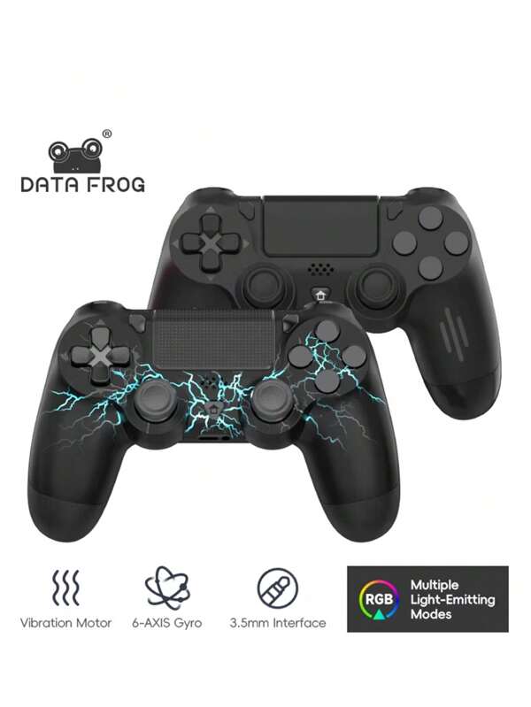 DATA FROG DATA FROG P03 Bluetooth-compatibele gamecontroller voor PS 4 Elite E draadloze gamepad voor pc Joystick met dubbele vibratie voor iOS/Android