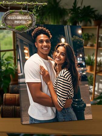 1Pc Personalized Photos To Canvas Print - Canvas Prints With Your Photos On Custom Wall Art For Bedroom,Van Gogh,Living Room, Wedding, Baby, Pet, Family, Love, Couple, Friend, Picture, Photo, Framed Wall Art,Halloween Decorations, Christmas Gift ,Best Friend Gift,Family Gift,Birthday Gifts,Gift For Family/Friend/Girlfriend/Boyfriend