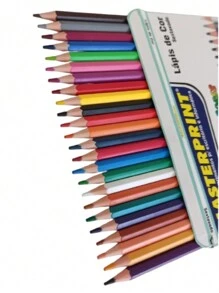 Masterprint Colored Pencil 24 Colors Hexagonal Shape Resistant Tip - - 彩色 - 查看 2