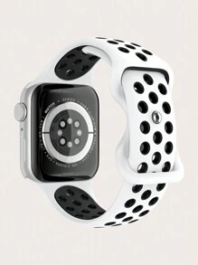4件/組中性時尚運動款柔軟舒適透氣雙色調矽膠扣錶帶，相容於Apple Watch 38mm、40mm、41mm、45mm、44mm、42mm、49mm，適用於錶帶，百搭休閒手鍊、腕帶，派對禮物、節日禮物。相容於Ultra系列9/8/7/6/5/SE/4/3/2/1機型，可更換錶帶配件。 - 彩色 - 查看 7