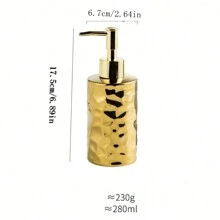 Luxury American Style Ceramic Dispenser Bottle For Hotels And Clubs, Press Bottle For Shampoo, Shower Gel, Hand Wash Or Conditioner Home Bathroom Decor Fall Decor Back To School - Multicolor - View 5