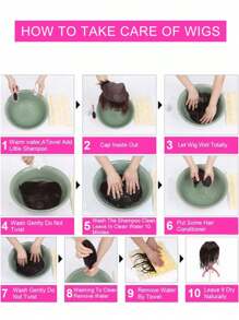 骨直发高清蕾丝假发 13X6 真人发波波头假发蕾丝前部预拔真人发女士 - 自然色&黑色系 - 查看 10