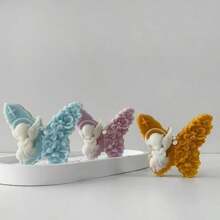 1 pieza Molde de silicona con ángeles, flores y mariposas perforadas
