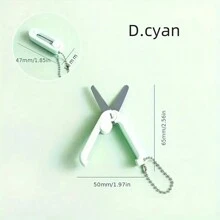 1 Miếng Đơn giản Mini Có thể mang đi Nhỏ bé Cây kéo Cắt giấy Công cụ Dễ thương Tròn Cây kéo Có thể thu vào Móc chìa khóa Vật rủ xuống - Nhiều màu - Xem 16