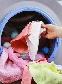 1/5 pièces Boules de lavage réutilisables - Anti-emmêlement, assouplissant, détachant - Doux, boules de lavage pour machines à laver, aides essentielles pour le lavage et le séchage pour des vêtements propres - Couleurs aléatoires, fournitures de nettoyage, gadgets de maison