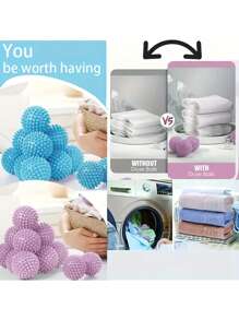 1/5 pièces Boules de lavage réutilisables - Anti-emmêlement, assouplissant, détachant - Doux, boules de lavage pour machines à laver, aides essentielles pour le lavage et le séchage pour des vêtements propres - Couleurs aléatoires, fournitures de nettoyage, gadgets de maison
