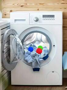 1/5 pièces Boules de lavage réutilisables - Anti-emmêlement, assouplissant, détachant - Doux, boules de lavage pour machines à laver, aides essentielles pour le lavage et le séchage pour des vêtements propres - Couleurs aléatoires, fournitures de nettoyage, gadgets de maison