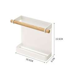 1pc Magnetic Refrigerator Side Hanging Storage Rack, Cling Film Kitchen Organizer, No Drill Hook, Spice Bottle Storage Iron Rack - Multicolor - View 11