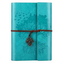 A5 Blank Page Vintage Leather Journal Notebook, Refillable Writing Diary, Travel Diary, Art Sketchbook, Gift For Women, Men, Teenage Girls And Boys, 160 Pages,School Supplies,Back To School - Multicolor - View 13