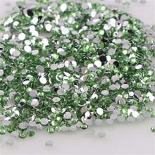 1000pcs Flat Back Resin Rhinestones, Resin Crystals, Round Flat Bottom Resin Gems, For Accessories, Shoes, Clothes, Cosmetics, Bags, Handmade DIY Art Decorations