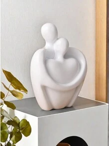 1PC Love Sculpture Ceramic Statue Decoration, Modern Home Decoration, Living Room, Bookshelf, Desk Decoration, Bedroom Bedside Table Decoration, Anniversary Gifts Birthday Graduation