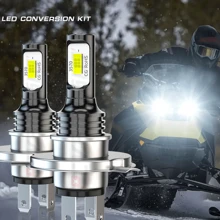 For Motorcycle H4 6500K LED Hi/Lo Beam Front Light Bulb Super Bright Headlight