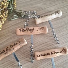 Personalized Custom Engraved Wooden Bottle Opener, Multifunctional Reusable Decor Bar Tool, Stylish High-Quality Colorful Keepsake, Unique Gift For Father's Day, Birthday, Party & Brunch, Perfect Home Decoration Souvenir - Multicolor - View 1