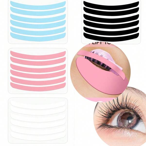 Lash Lift Ribbon Kit - 6Pcs Silicone Rods Lash Lift Shields For Perfect Perm Curls - DIY Eyelash Lifting Tools For Balm, And Roller Curler Pad - Suitable For Permanent Eye Lashes Perming