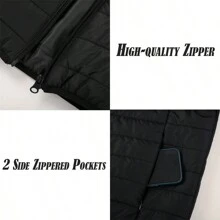 Men's Puffer Jacket Lightweight Packable Puffy Jacket Coat Winter Outdoor Ski Hiking Outerwear - màu đen - Xem 5