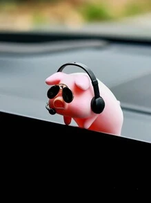 Cartoon Pig Car Pendant Rearview Mirror Decor