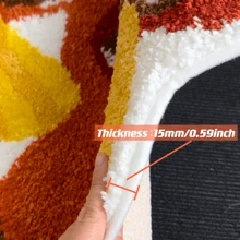 Colorful Bathroom Rugs Cute Bath Mat Non Slip Orange Mushroom Bath Rug For Women Strong Absorbent Soft Washable Bath Mat Rug For Tub Shower And Bathroom Home Bathroom Decor Floor Carpet Outdoor Rug Door Mat Fall Decor Bathroom Accessories Back To Entryway Decor - colorful - View 9