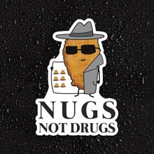 Funny "Nugs Not " Chicken Nuggets Dealer Vinyl Waterproof Sticker For Car, Laptop, Wall, Window, Bumper - Multicolor - View 9