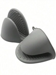 2 件厨房柔软硅胶耐热手套，适用于洗碗、微波炉、烘焙、烹饪等。 - 彩色 - 查看 12