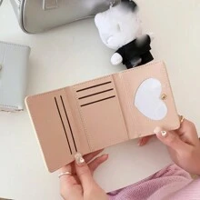 Wallets Girls Cute Bow Small Wallet Aesthetic Card Holder ID Window (Multi-Color Available) For Women Wallet Mini Wallet Purse Wallet Card Wallet - Multicolor - View 10