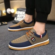 Men's Work Shoes, Versatile Leisure, Lace-Up Canvas Shoes - 卡其 - 查看 4