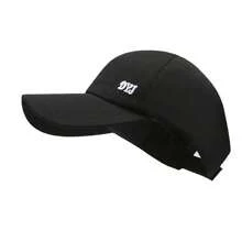 1pc Letter Casual Street Style Polyester Embroidery Metal Decor Sports Outdoor Messy Bun Cap, Summer - Black - View 6
