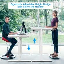 Manual Height Adjustable Standing Desk, 48 X 24 Inch Hand Crank Standing Desk With One-Piece Table Top, Sit Stand Up Rising Desk, Home Office Computer Workstation, White - 白框/白頂 - 查看 3